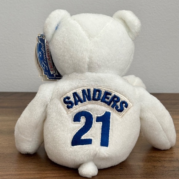 NWT NFL DEION SANDERS 1998 Plush Beanie Bear White #21 Limited SPECIAL EDITION - Picture 5 of 16